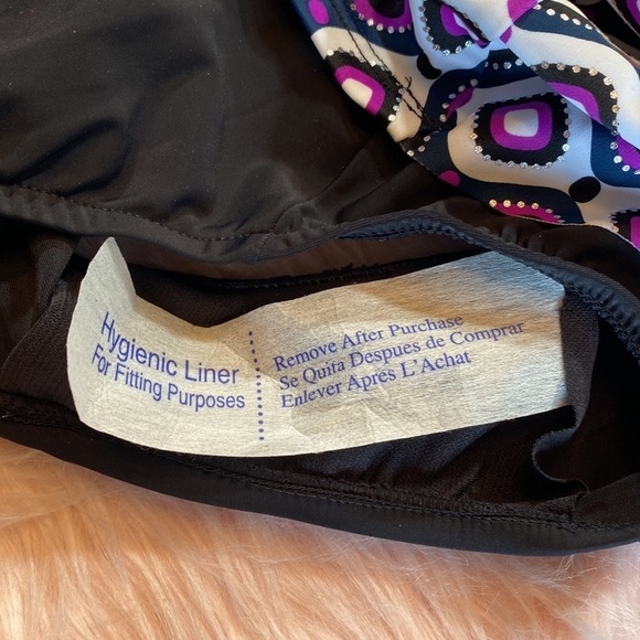 NWT Swim Solutions Triple Tier Fauxkini Ruffled One Piece Swimsuit sz 12 - Picture 14 of 14